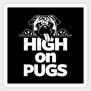 Funny Cute Pug Anti-Drug Slogan Gift For Pugs And Dog Lovers Sticker